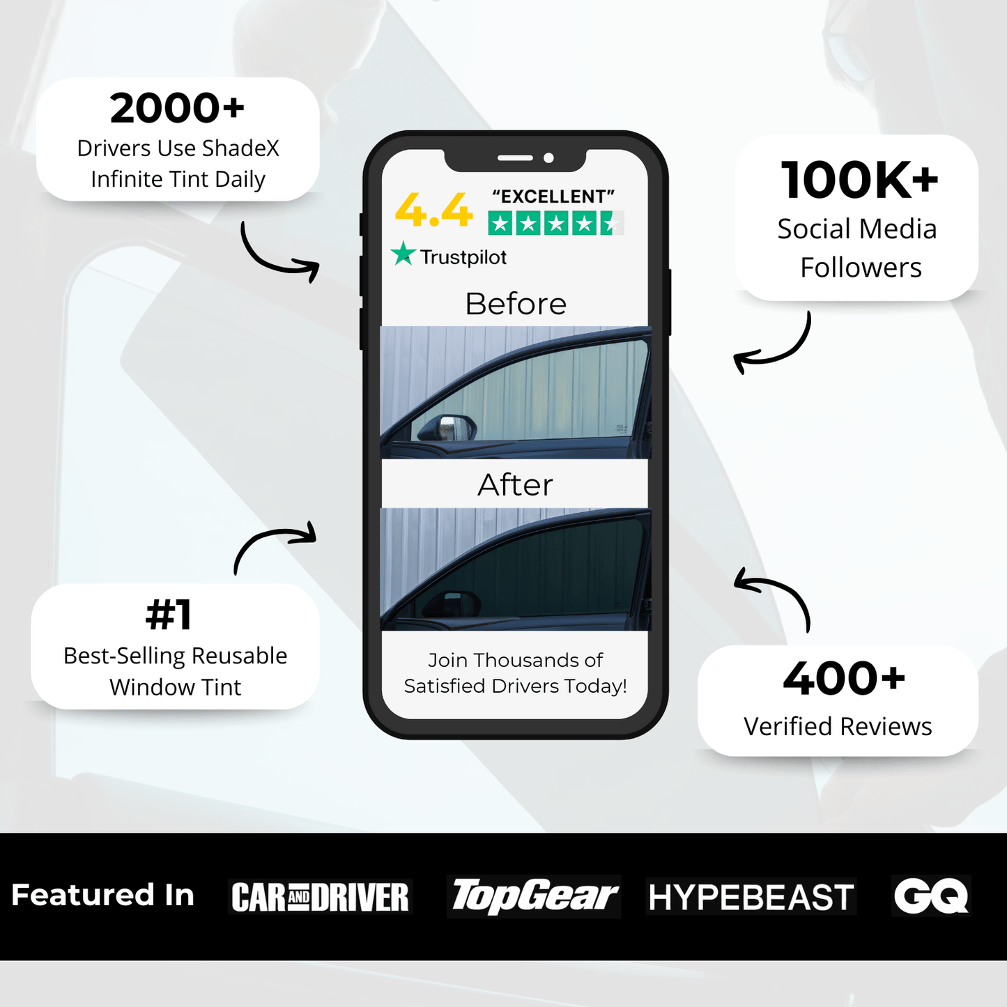 ShadeX™ Removable Window Tint